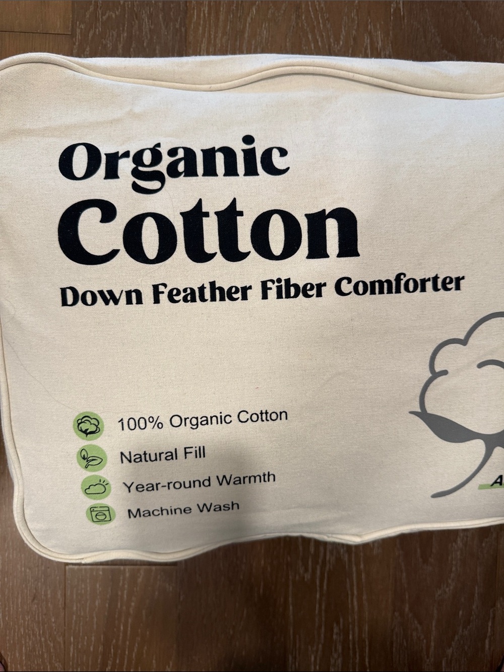 Organic Cotton All Season Down Feather Fiber All Year - Green